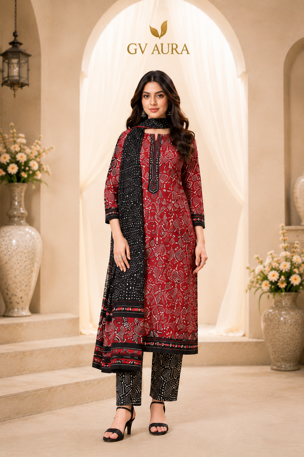 Cotton Printed Dress Material – Semi-Stitched