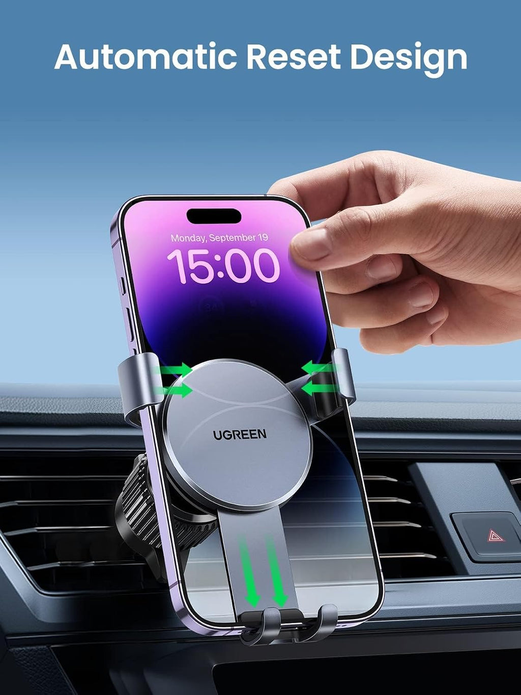UGREEN Gravity Car Phone Holder – Grey