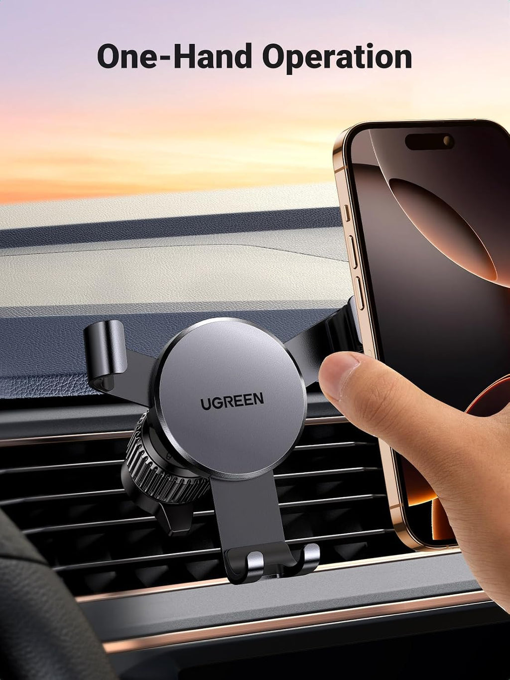 UGREEN Gravity Car Phone Holder – Grey