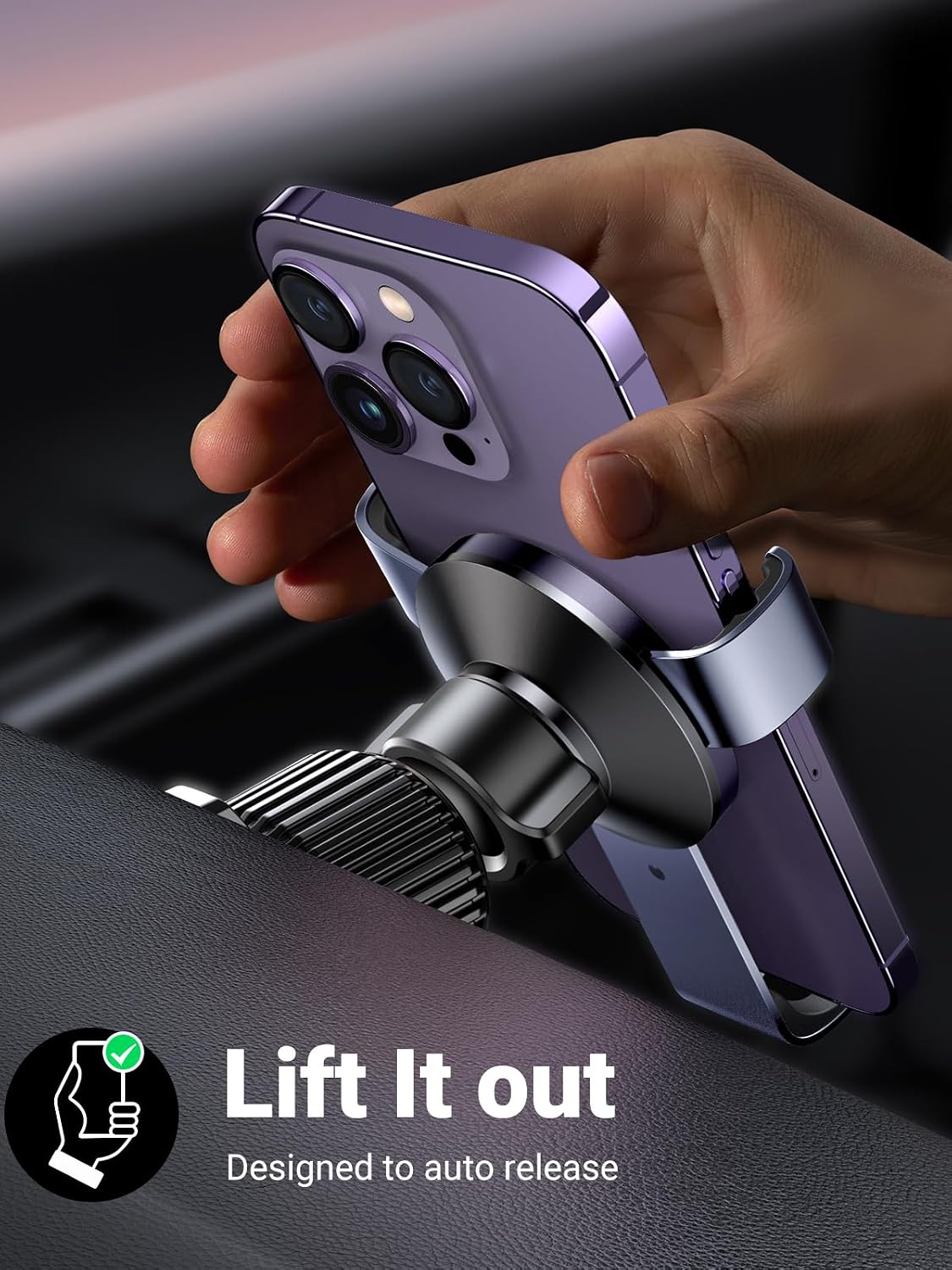 UGREEN Gravity Car Phone Holder – Grey