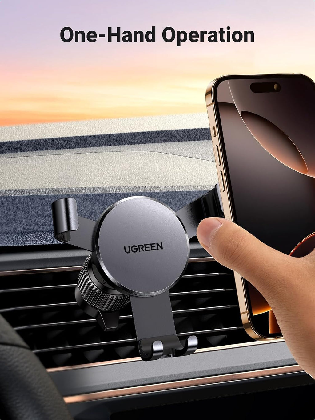 UGREEN Gravity Car Phone Holder – Grey