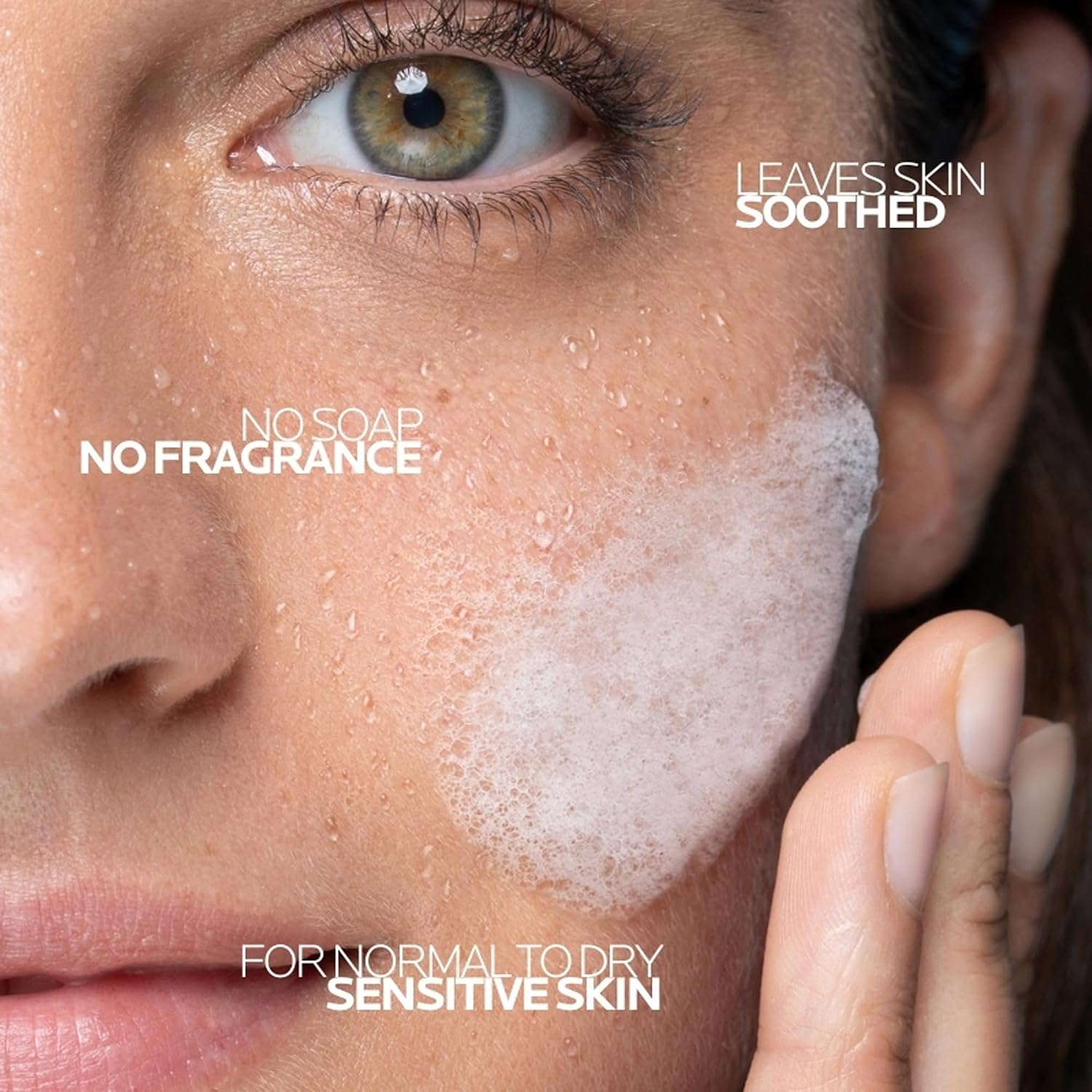 La Roche-Posay Toleriane Caring Wash Face Cleanser for Sensitive Skin 200ml | Hydrating, Gentle Cream Formula & Makeup Remover for Normal to Dry Sensitive Skin, Anti-Dry, Anti-Discomfort, Fragrance-Free