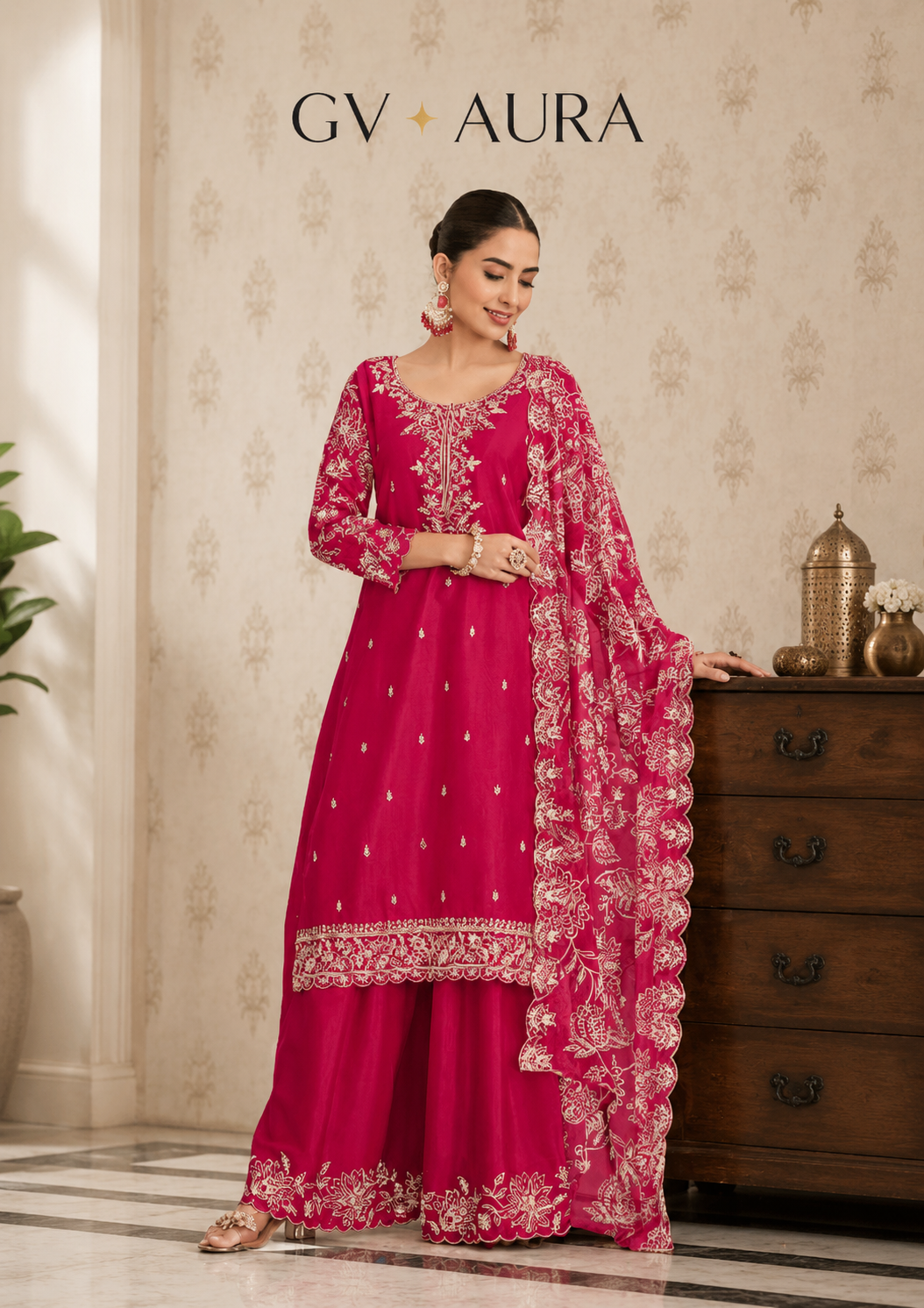 Festive Semi-Stitched Suit