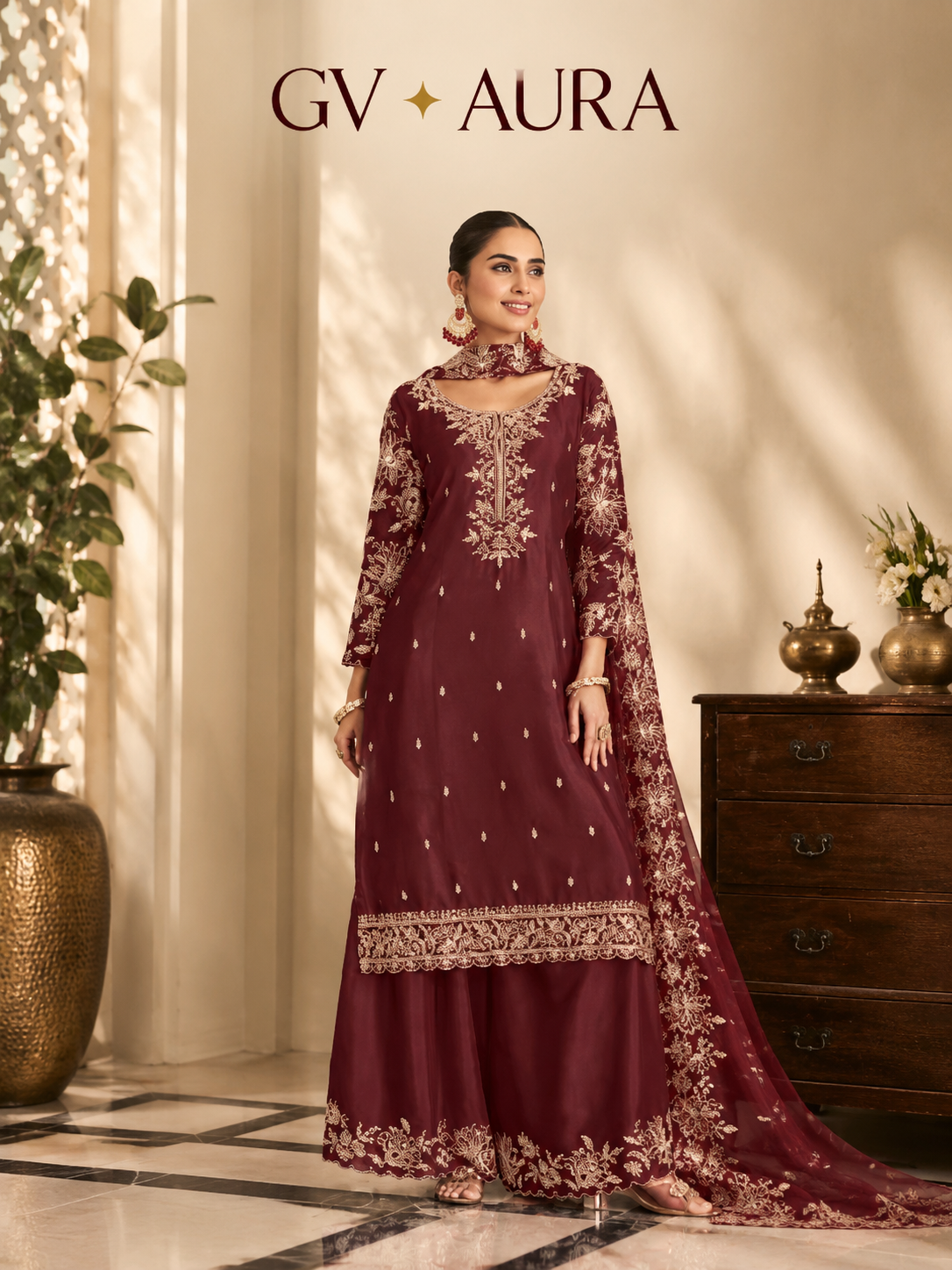 Festive Semi-Stitched Suit