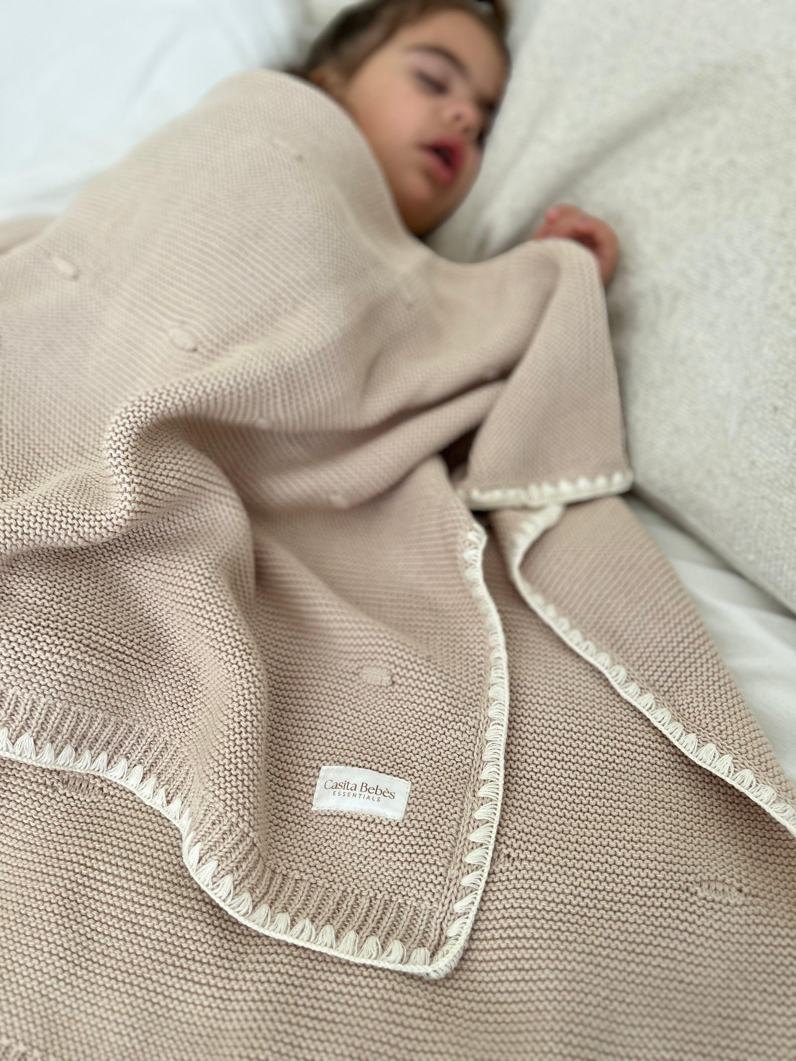 Essentīals Bubble knit Blanket - Dusty Brown