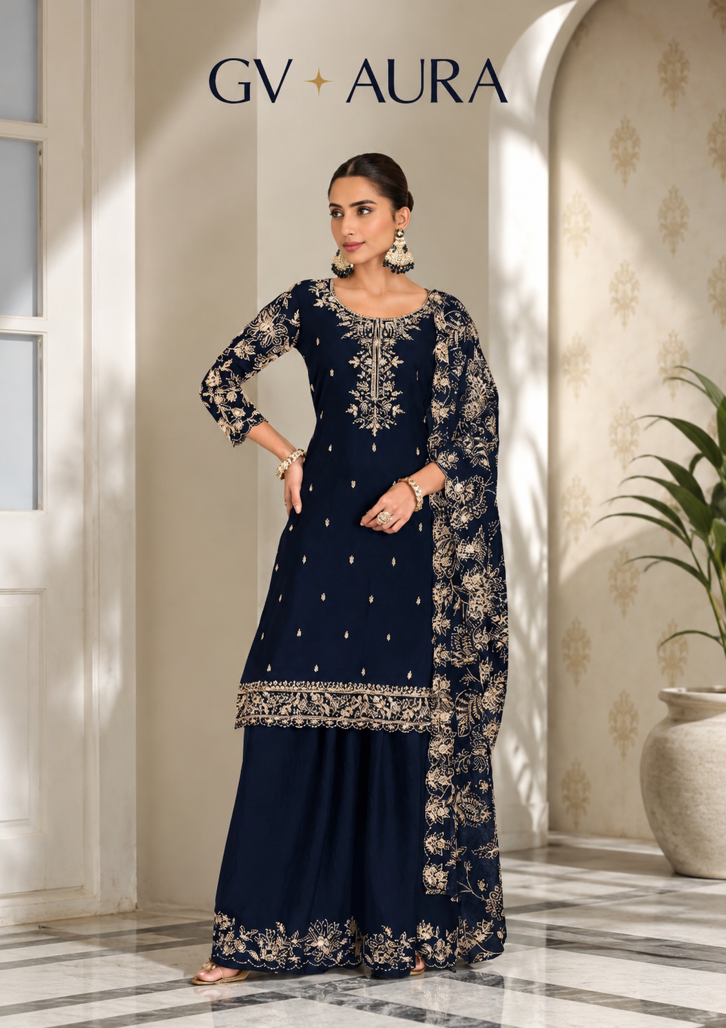Festive Semi-Stitched Suit