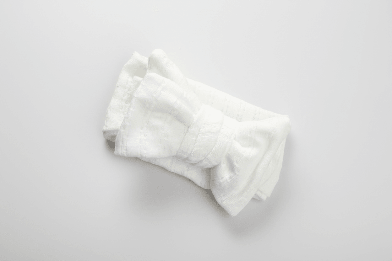 Essentīals Linen Bow Blanco
