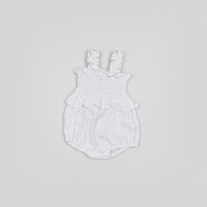 Mamīta Linen Romper - Blanco