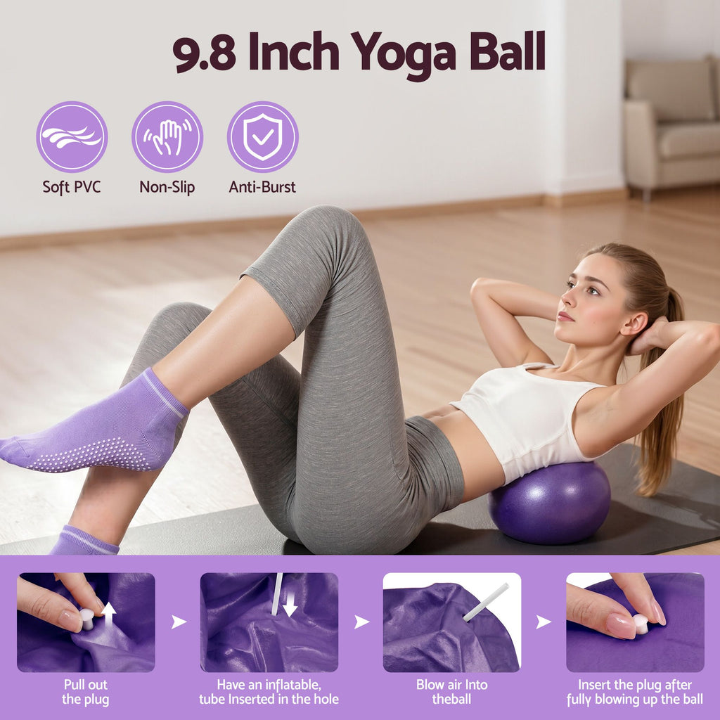Pilates Ring Starter Kit 15pcs – Purple