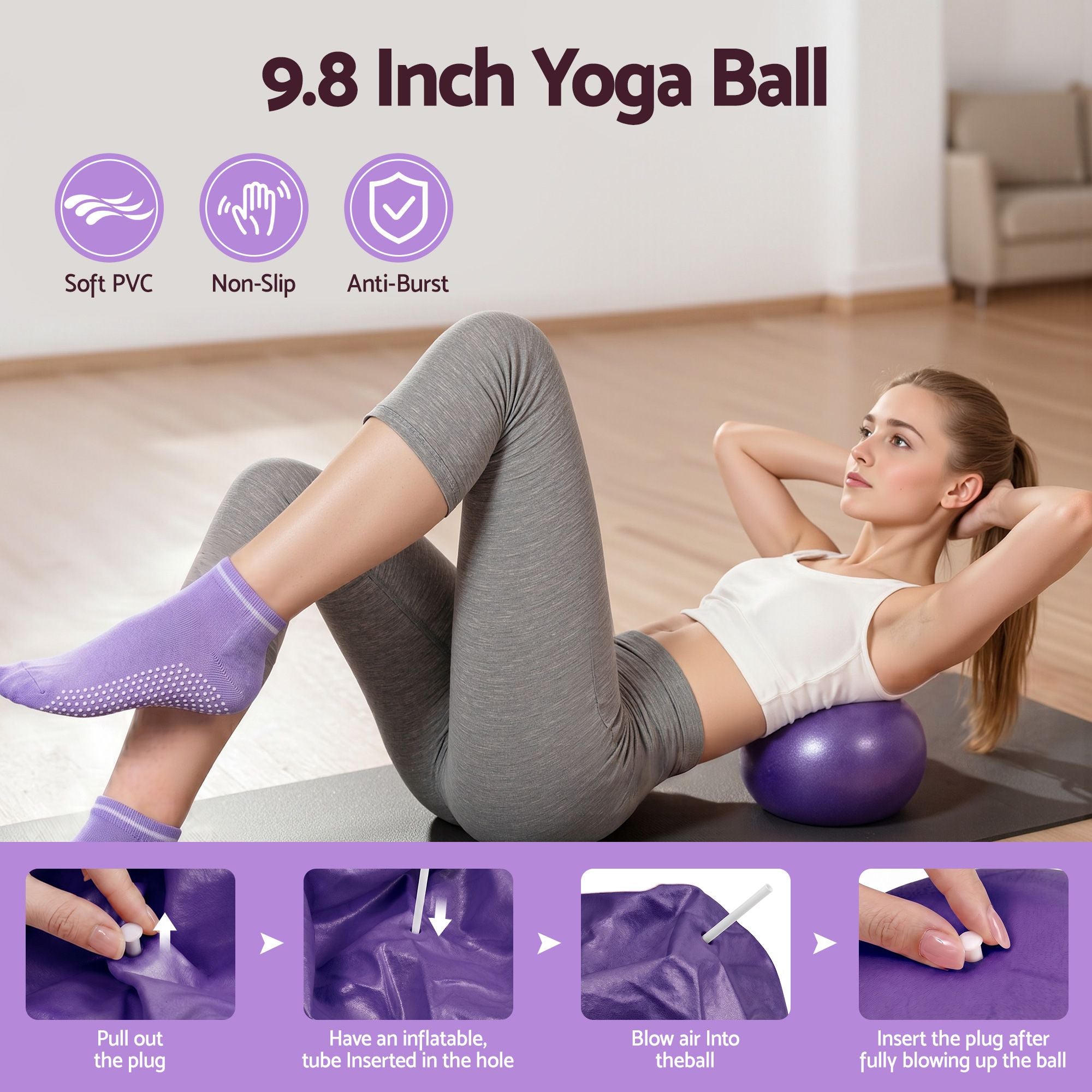 Pilates Ring Starter Kit 15pcs – Purple