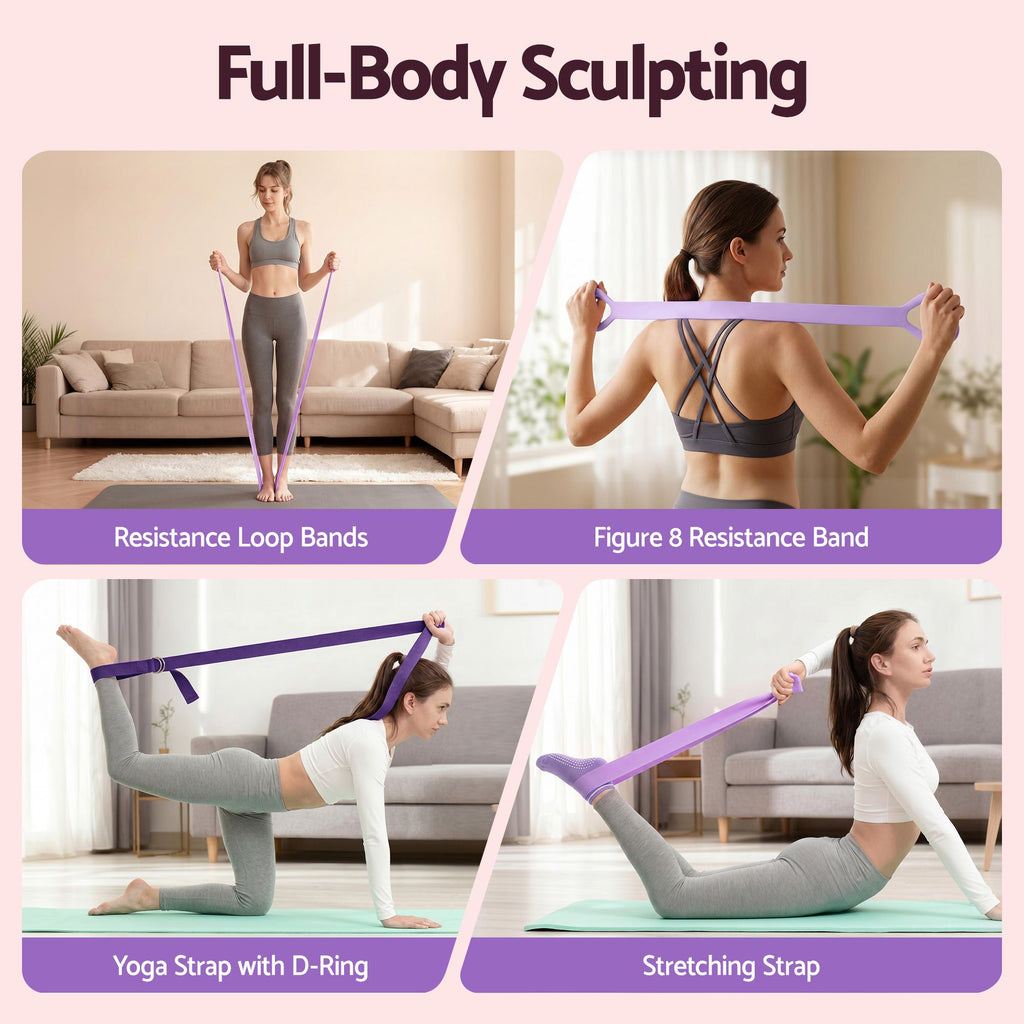 Pilates Ring Starter Kit 15pcs – Purple