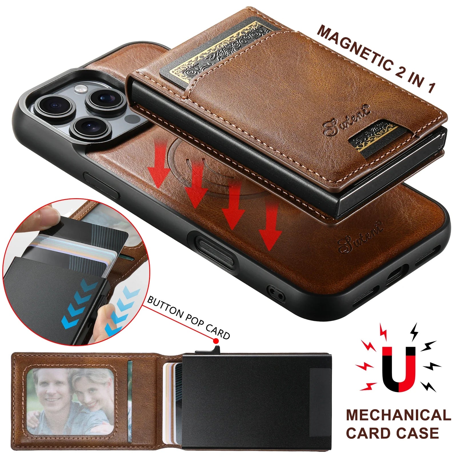 Detachable iPhone MagSafe Wallet Case