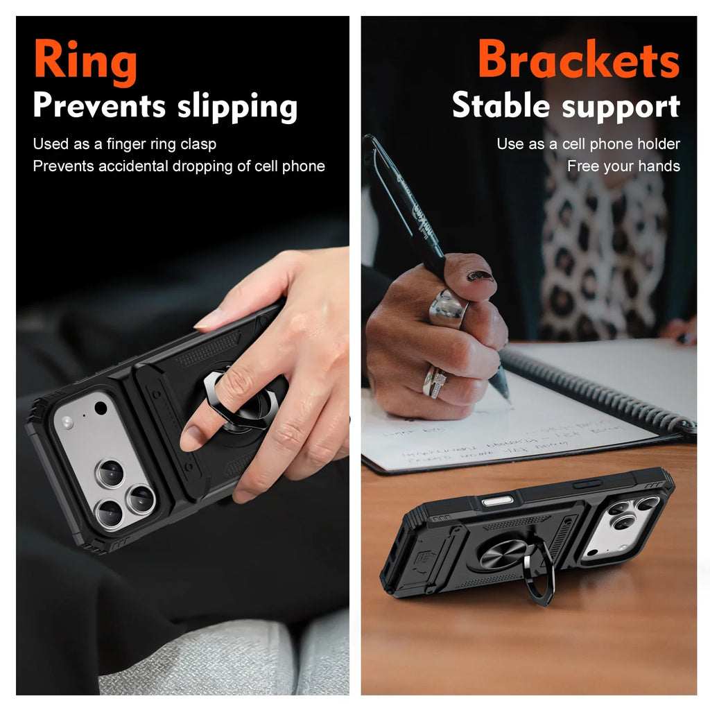 iPhone 17 Shockproof Cardholder Case