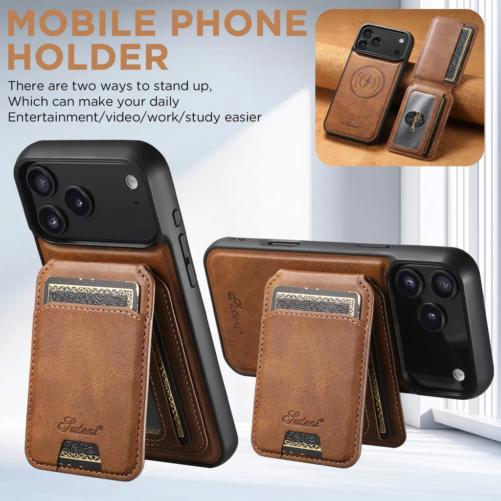 Faux Leather iPhone Cardholder Case