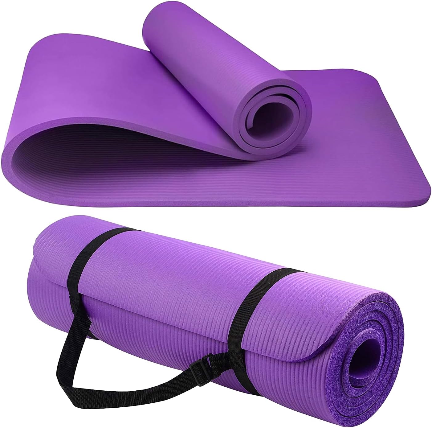 Non-Slip Thick Foam Yoga Mat with Carry Strap