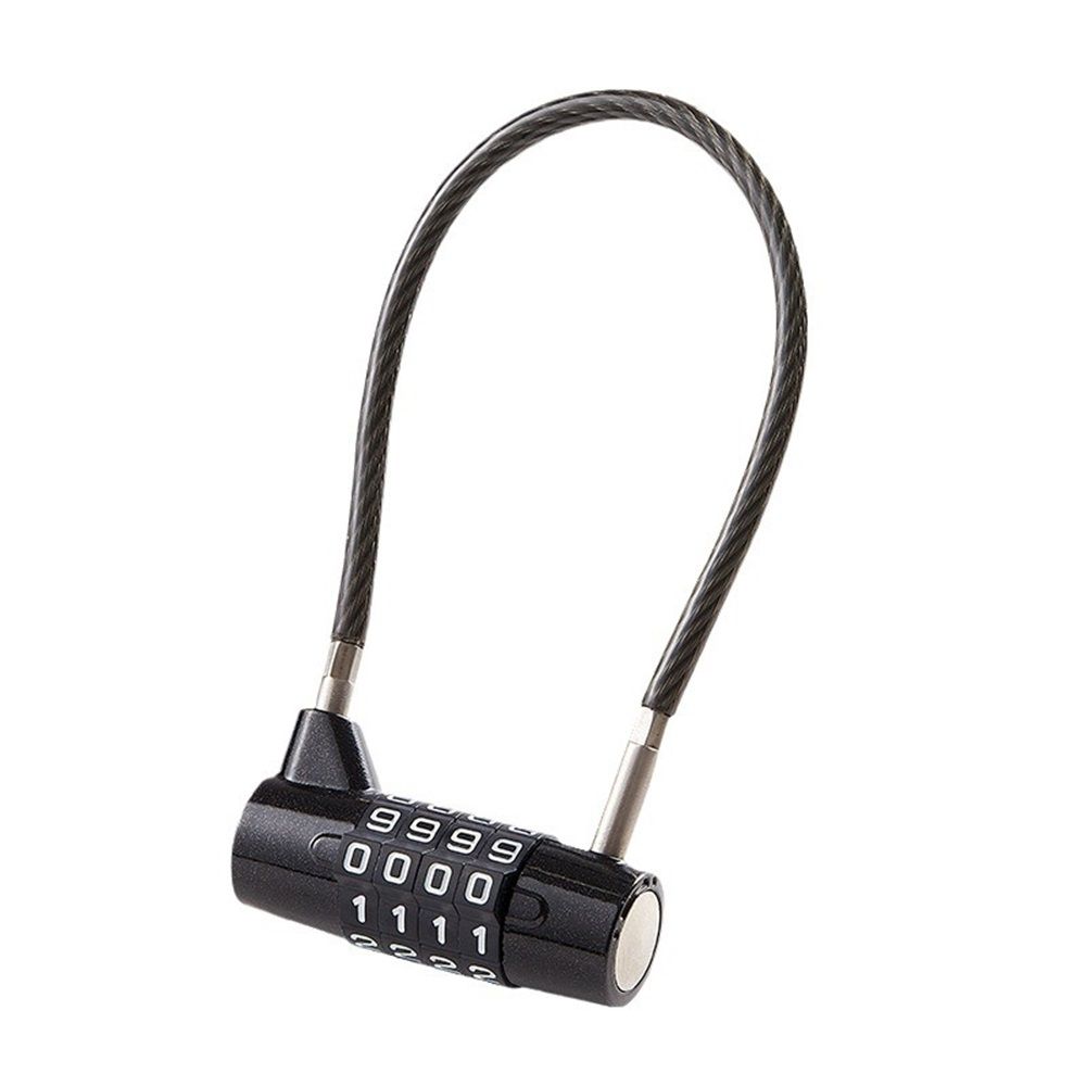 4-Digit Cable Combination Lock – Black 175mm