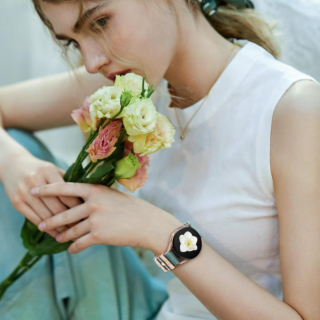 Flower Engraved Samsung Galaxy Watch 7 Band
