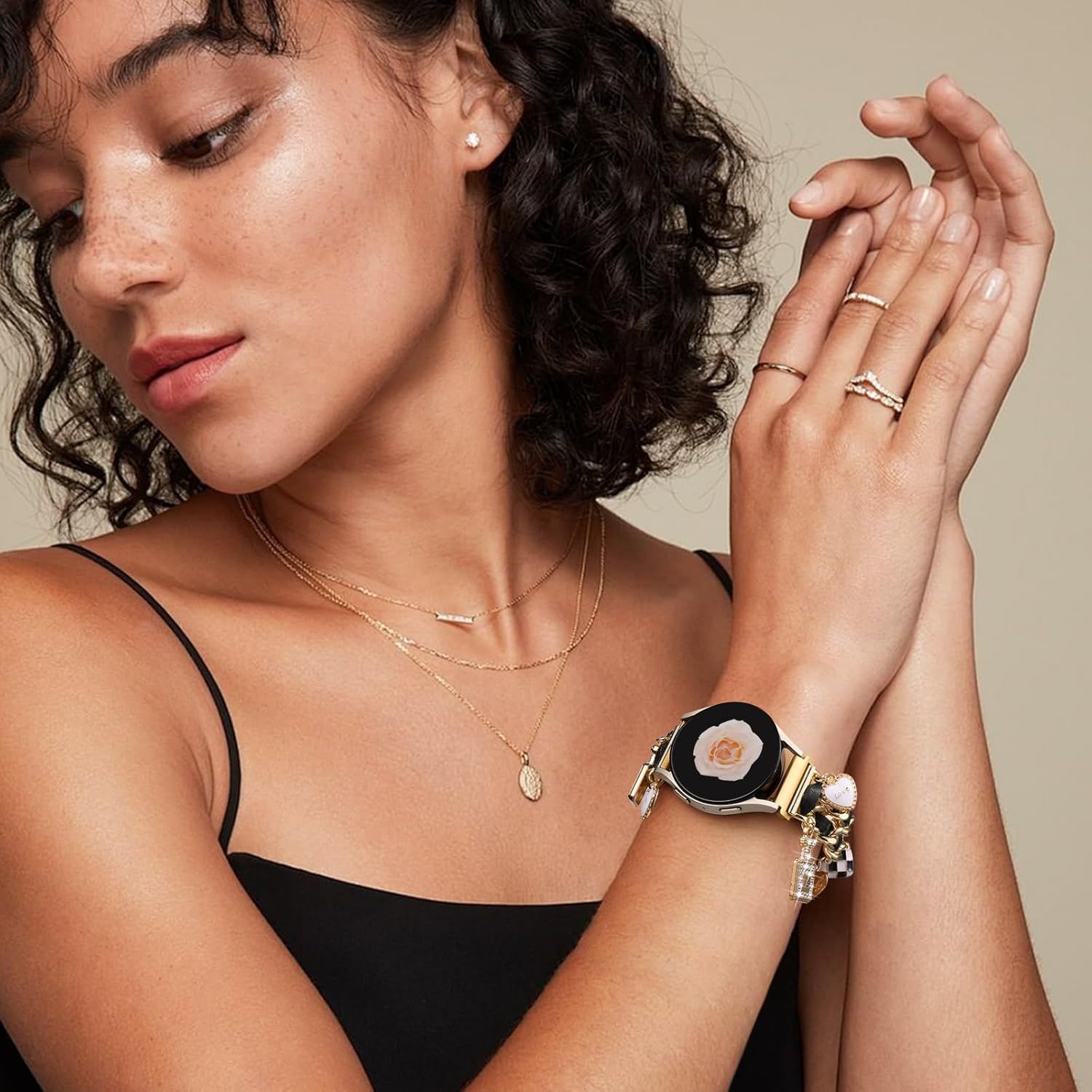 Flower Engraved Samsung Galaxy Watch 7 Band