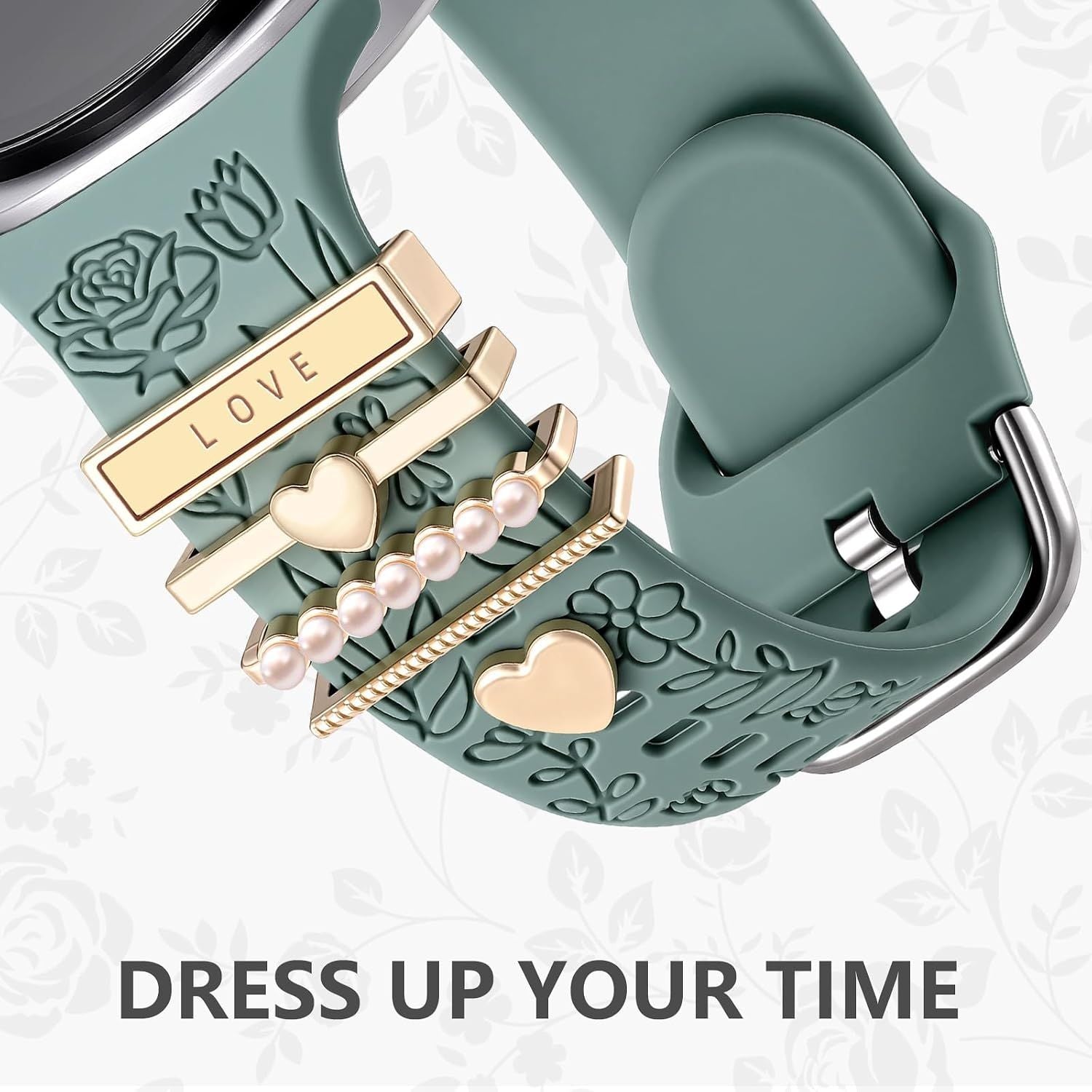 Flower Engraved Samsung Galaxy Watch 8 Band