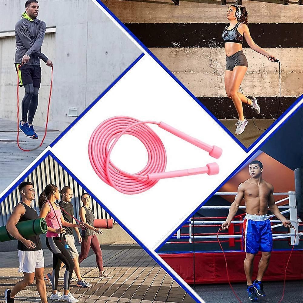 Speed Jump Rope with Ball Bearings – Pink