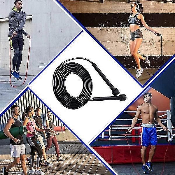 Speed Jump Rope with Ball Bearings – Black