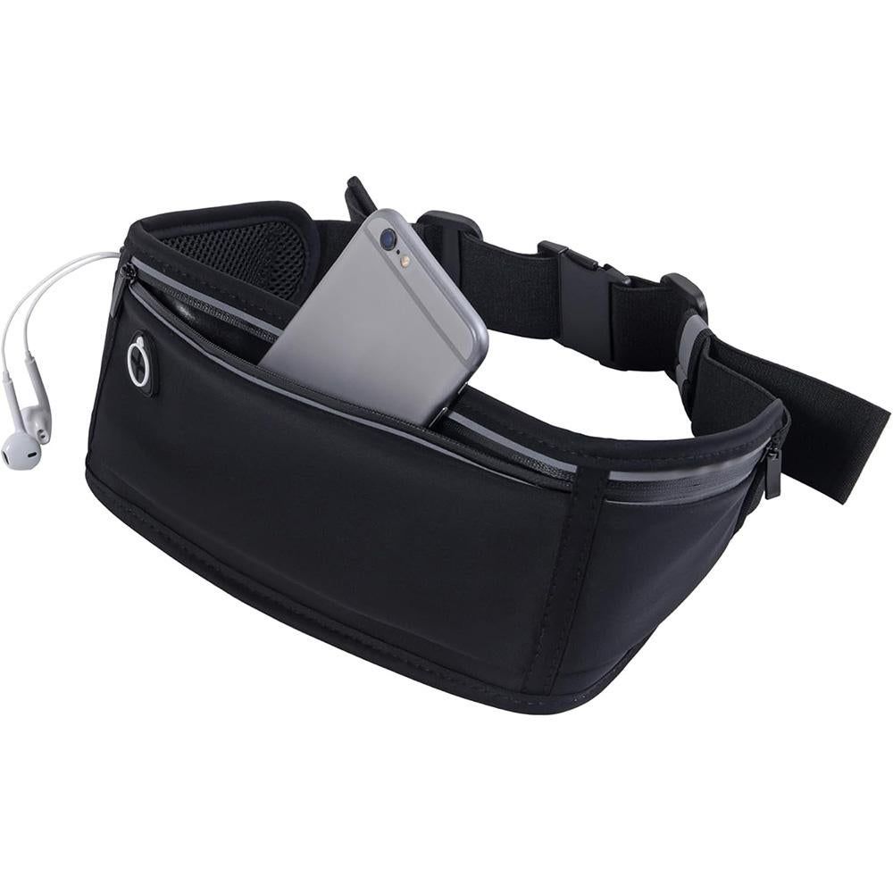Bounce-Free Running Waist Belt – Black