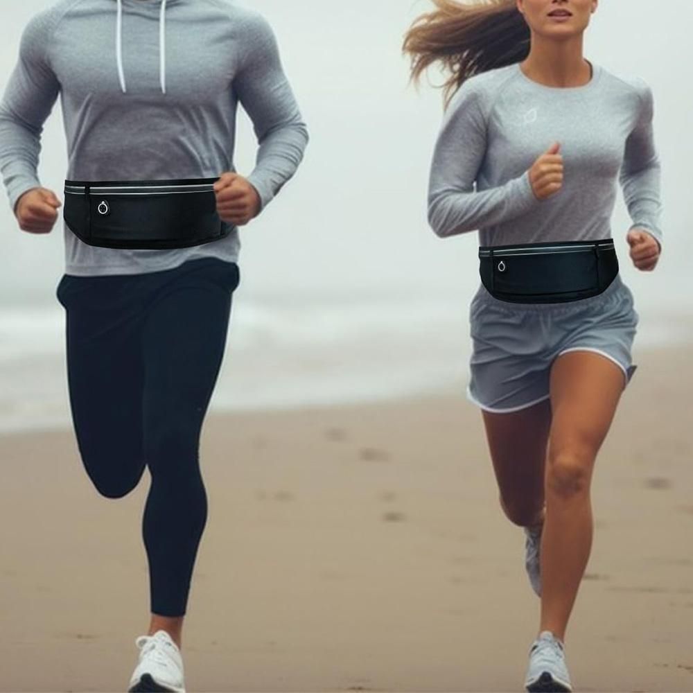 Bounce-Free Running Waist Belt – Black