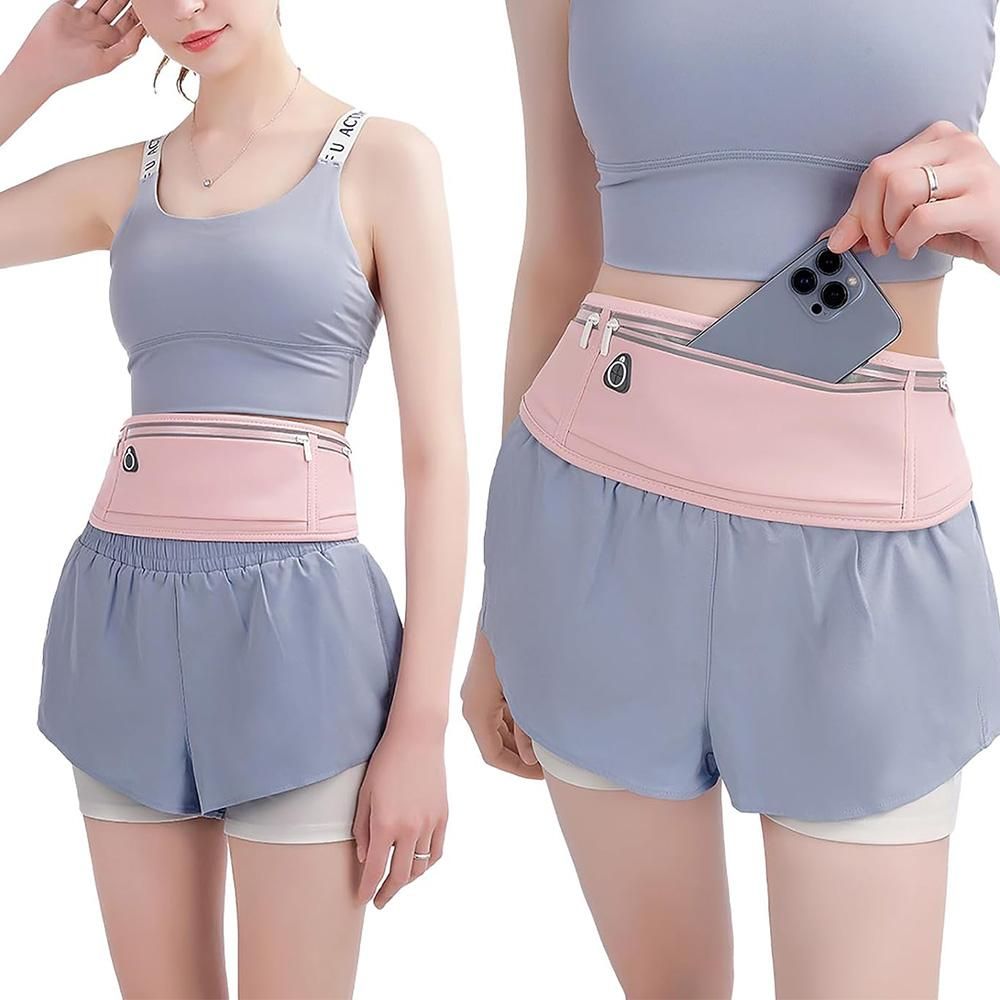 Bounce-Free Running Waist Belt – Pink
