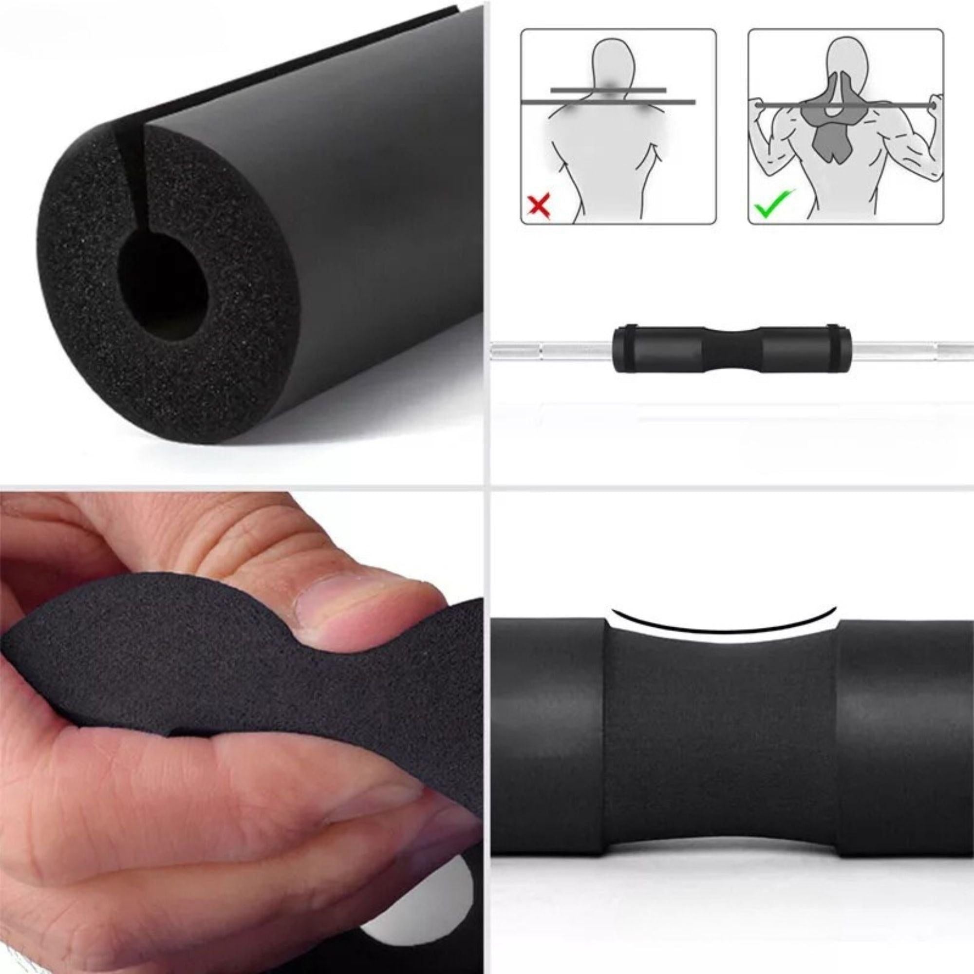 Barbell Squat & Hip Thrust Pad – Black