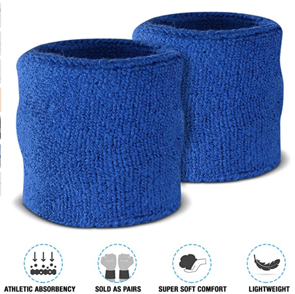 Tennis Sweat Wristband & Headband Set – Blue
