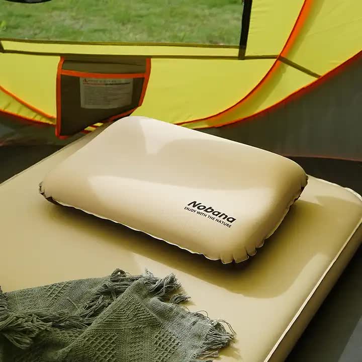 Inflatable Camping Travel Pillow – Black