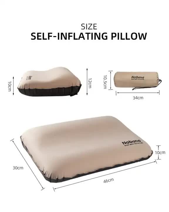 Inflatable Camping Travel Pillow – Black