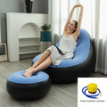 Inflatable Lounge Chair & Ottoman Set – Blue