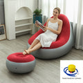 Inflatable Lounge Chair & Ottoman Set – Red