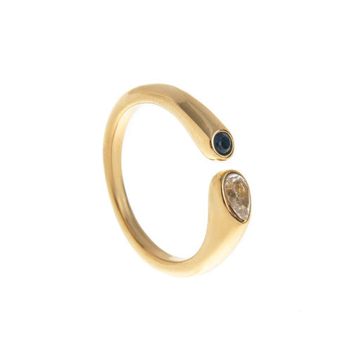 Birthstone Ring April – 18K Gold Plated