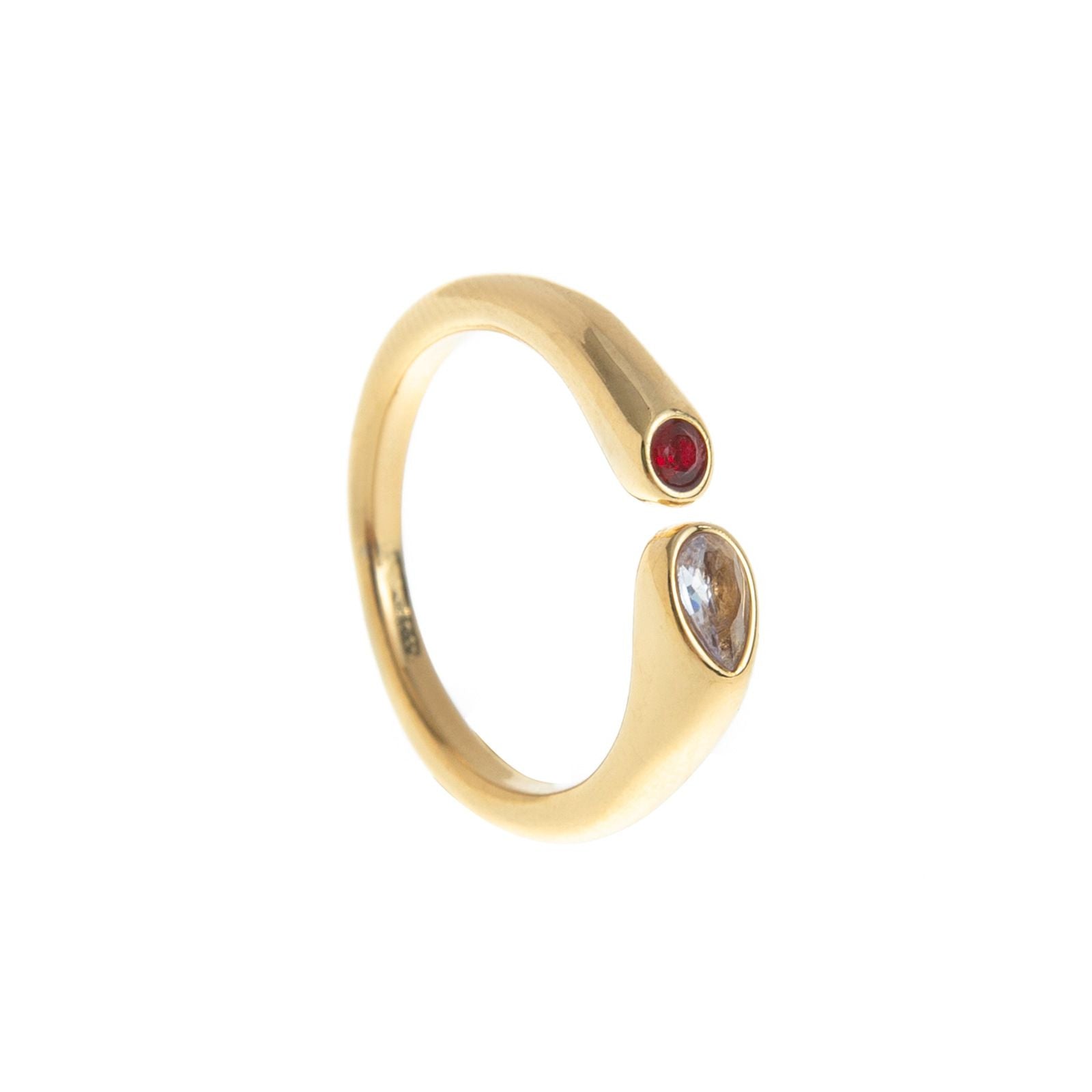 Birthstone Ring June – 18K Gold Plated