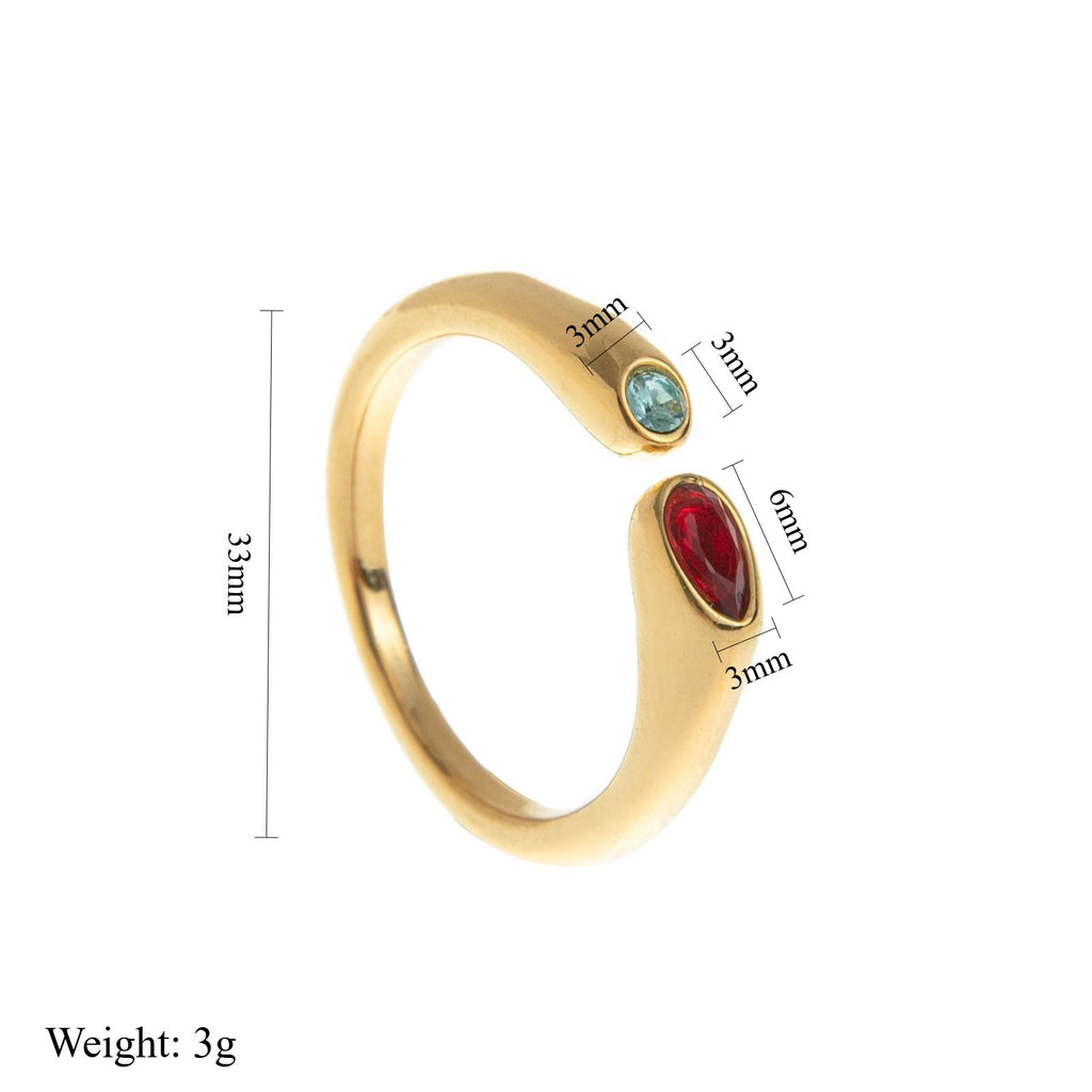 Birthstone Ring June – 18K Gold Plated