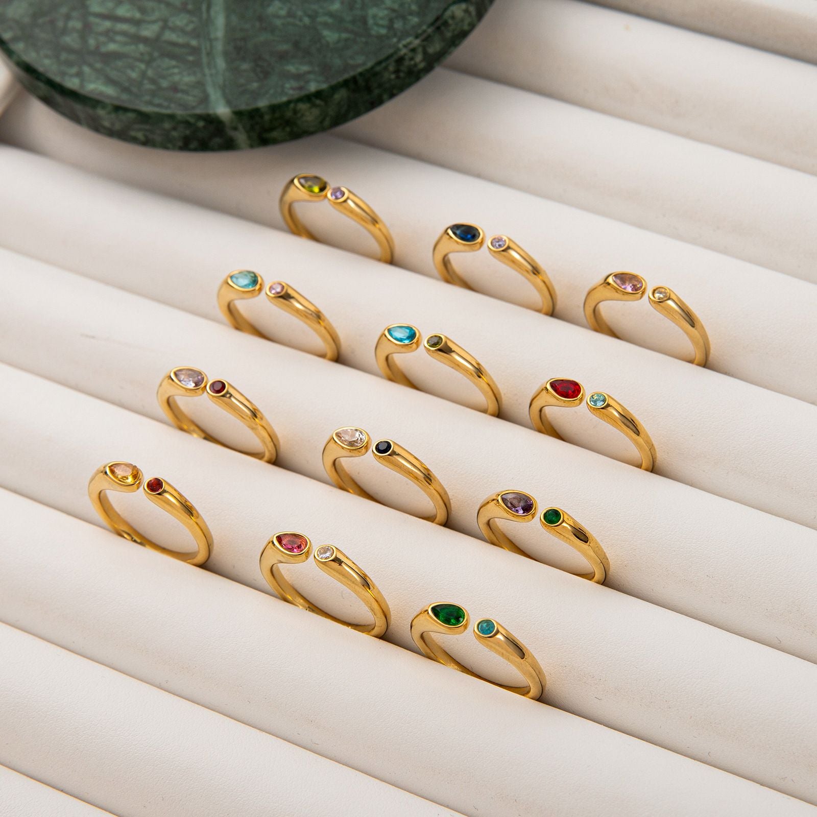 Birthstone Ring June – 18K Gold Plated