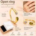 Birthstone Ring August – 18K Gold Plated