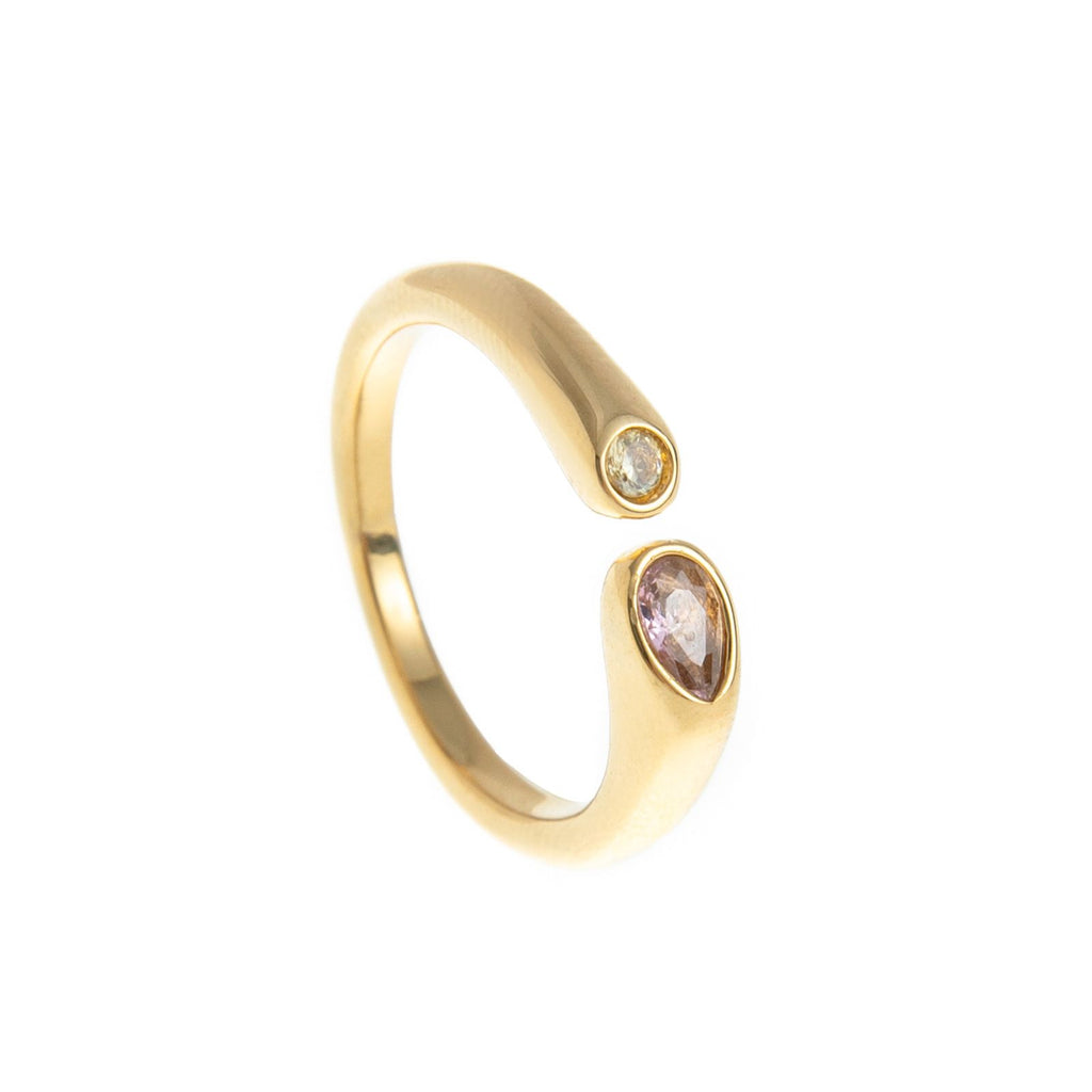 Birthstone Ring October – 18K Gold Plated