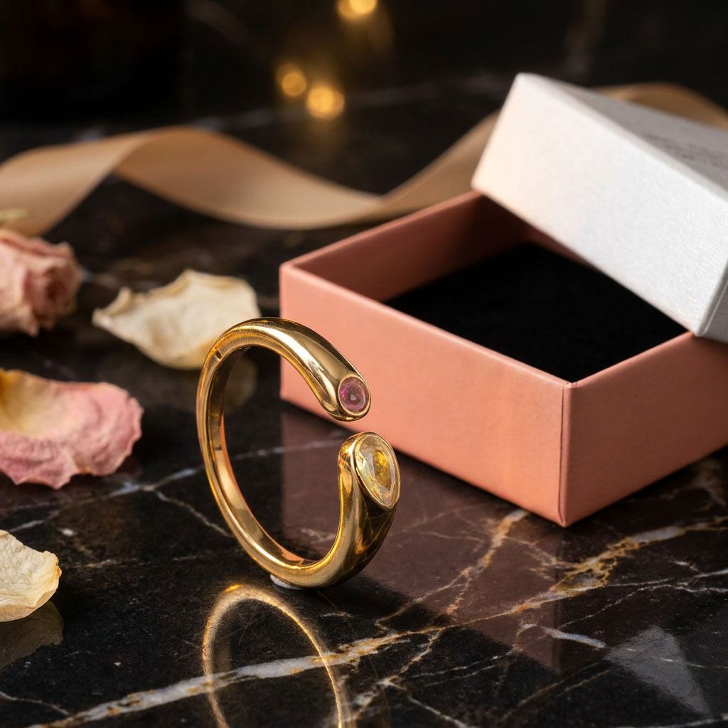 Birthstone Ring November – 18K Gold Plated
