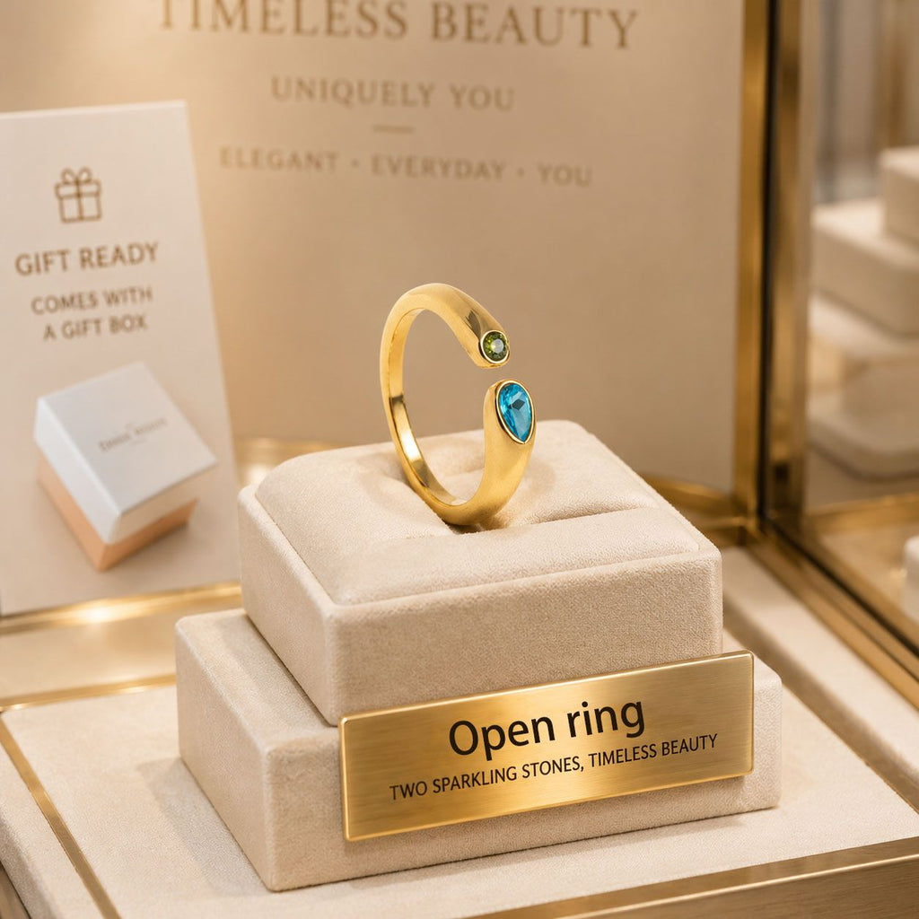 Birthstone Ring December – 18K Gold Plated