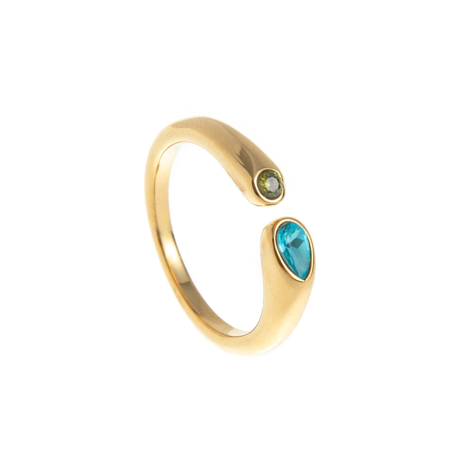 Birthstone Ring December – 18K Gold Plated