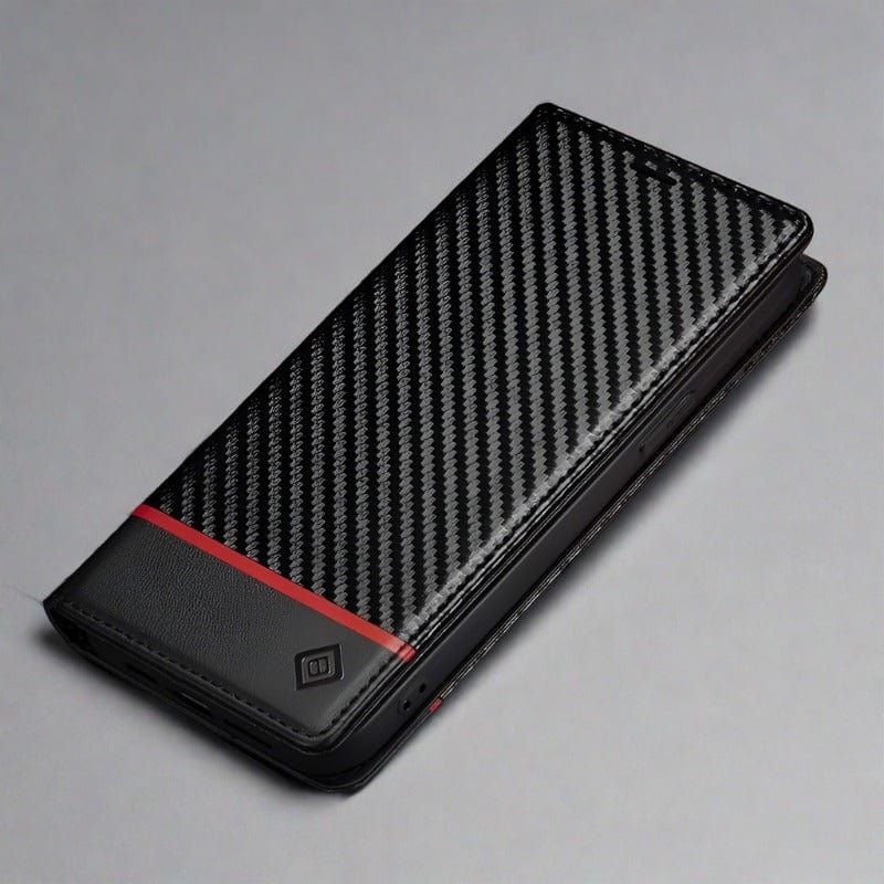 iPhone 15 Carbon Fiber Wallet Case