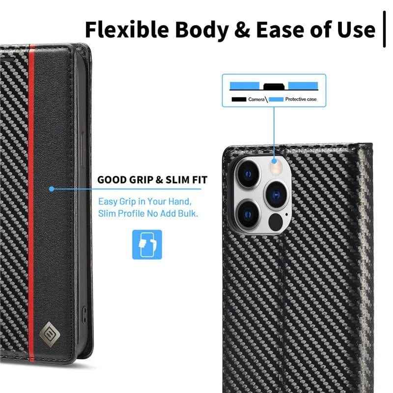 iPhone Carbon Fiber Wallet Case