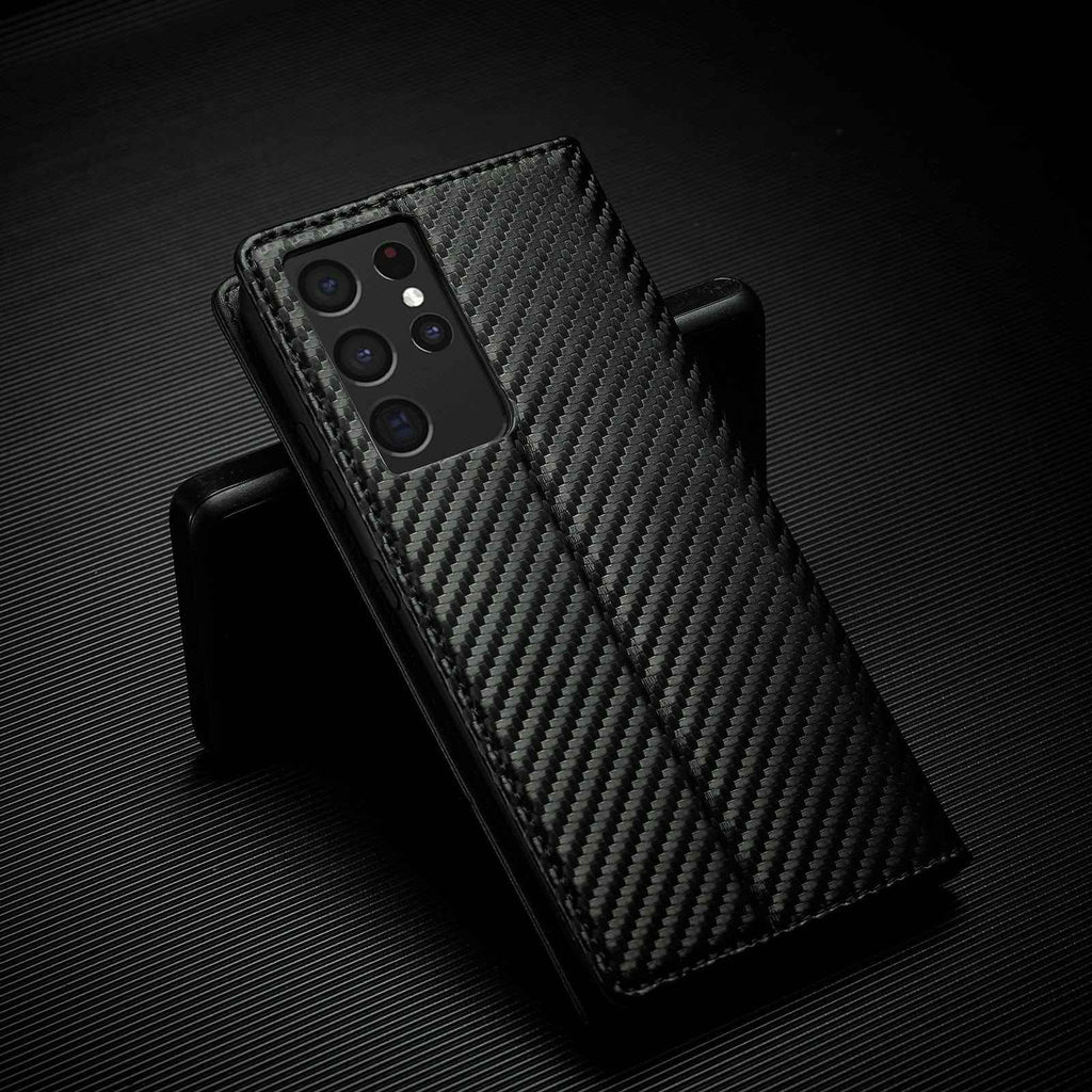 Samsung S23 Carbon Fiber Wallet Case