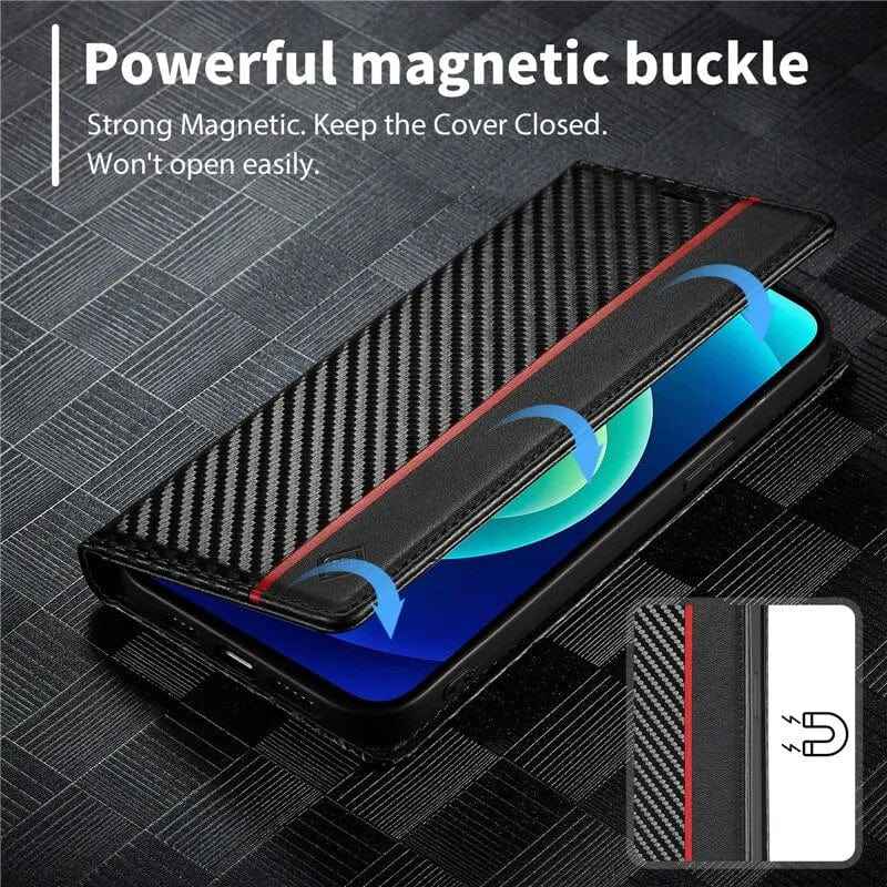 Samsung S23 Carbon Fiber Wallet Case
