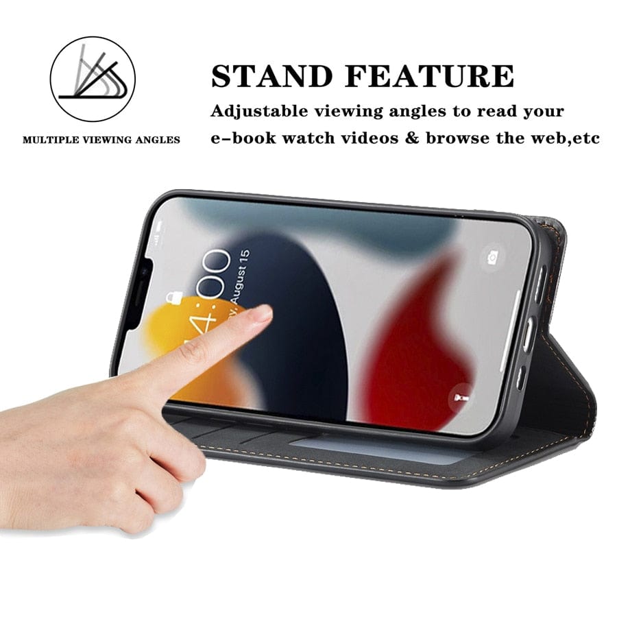 iPhone 16 Leather Wallet Case