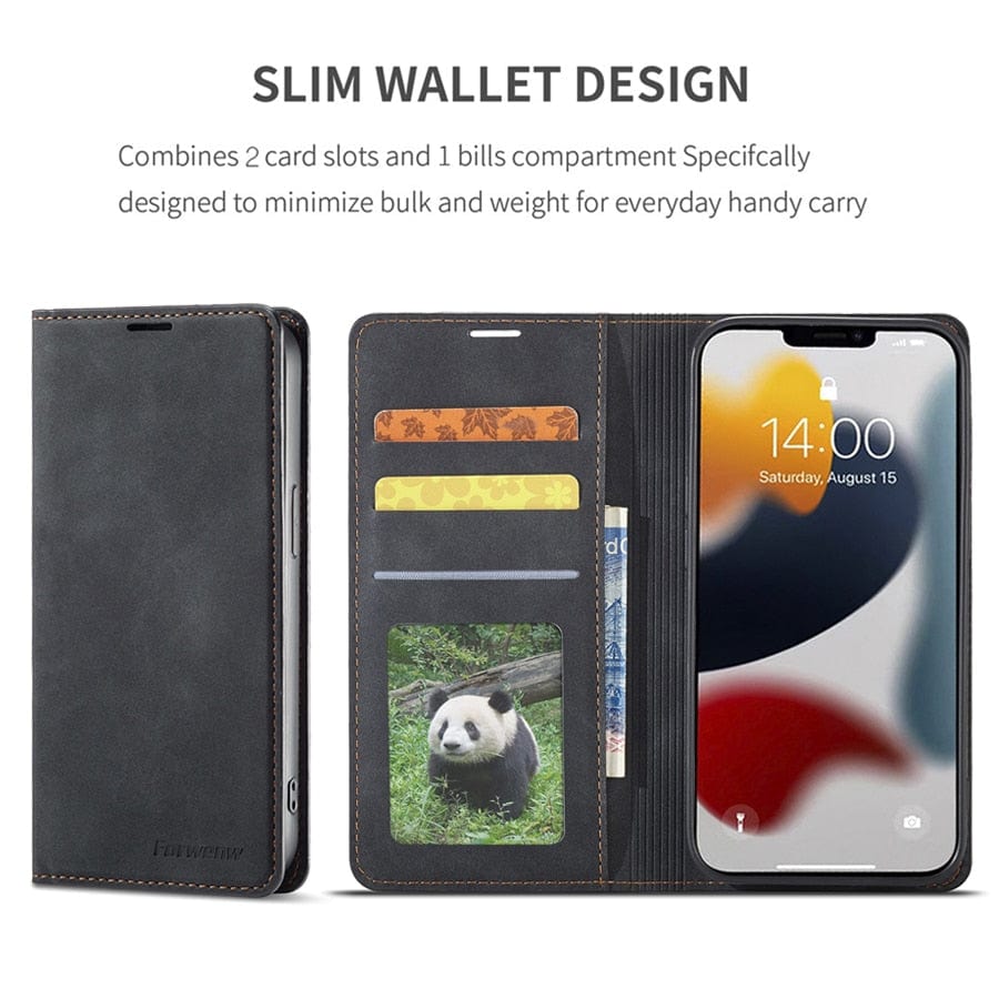 iPhone 16 Leather Wallet Case