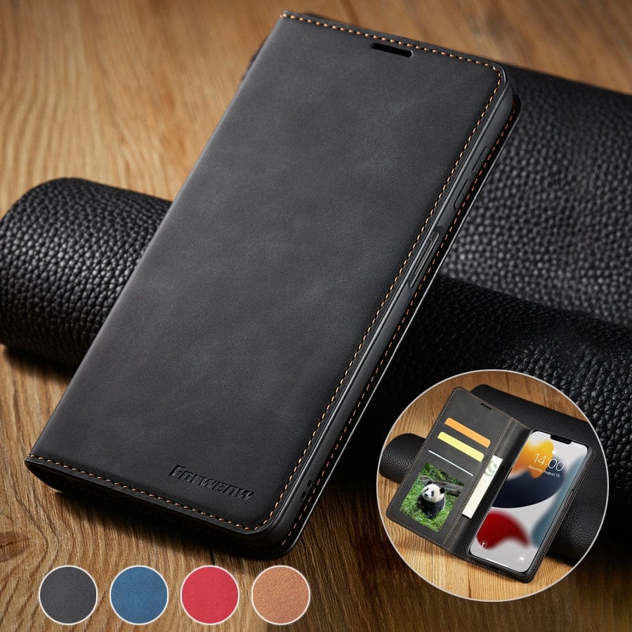 iPhone 16 Leather Wallet Case